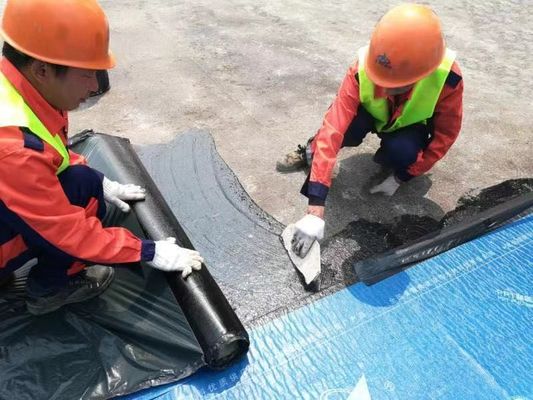 Διασταυρούμενη στρώση ταινίας προσκολλημένη αδιάβροχη μεμβράνη για την κατασκευή οροφής και σιδηροδρομικής σήραγγας